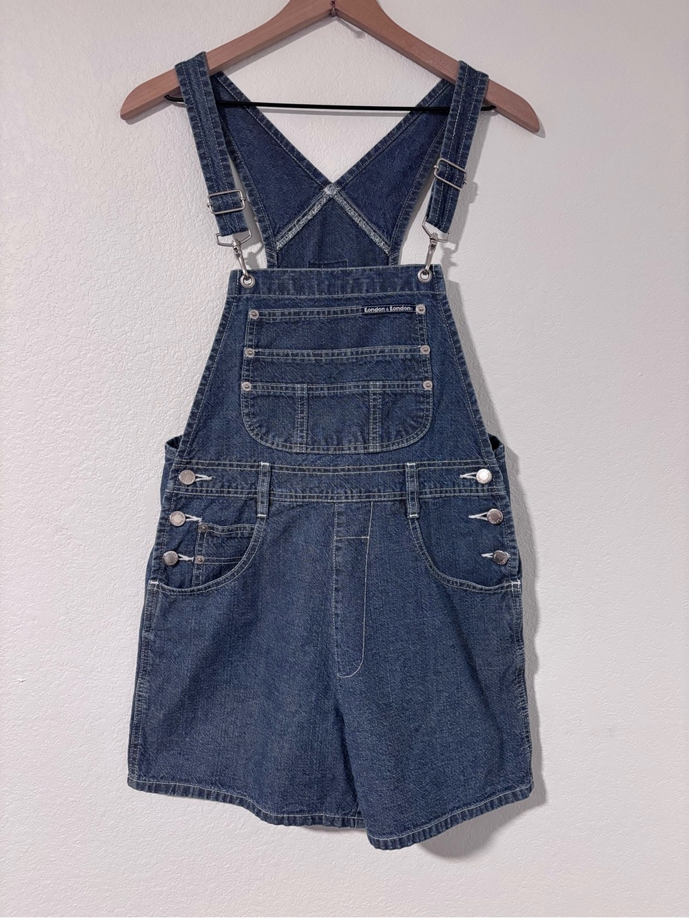 Vintage London London Denim Short Overalls Size S